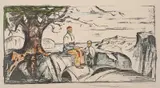 Edvard Munch, Historien - Selges sammen med kat.nr. 37, Litografi trykket i svart på middels tykt gulhvitt