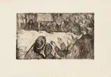 Edvard Munch, Ruletten, Radering trykket i svart på tykt japanpapir