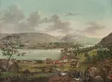 Johan Christian Dahl, Bergen sett fra Laksevåg, Olje på lerret