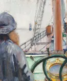 Losen by Christian Krohg, Olje på plate, sold Nov 2015