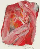 Inger Sitter, Komposisjon, 1993, Olje på papir, lysmål