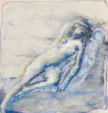 Svein Strand, Liggende akt, Gouache