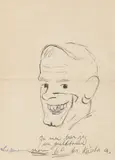 Jakob Weidemann, Selvportrett, Penn på papir, lysmål
