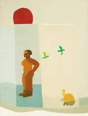 Charlotte Wankel, Soloppgang, 1931, Olje på lerret