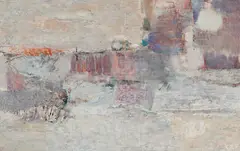 Carl Nesjar, Snow-picture, Olje på lerret