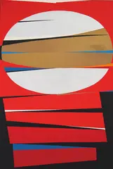 Gunnar S. Gundersen, Komposisjon, Serigrafi på lerret, oppklebet på plate