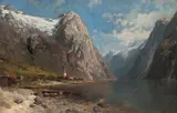 Anders Askevold, Fra Nærøfjord, 1879, Olje på lerret