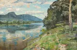 Gerhard Munthe, Elvelandskap, Østerdalen, 1911, Olje på lerret