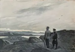 Thorolf Holmboe, Kong Oscar II på Finnmarksvidda, Olje på papp