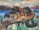 Hans Haakø, Kystlandskap, 1925, Olje på lerret