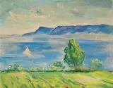 Torstein Torsteinson, Kystlandskap med seilbåt, 1939, Olje på lerret