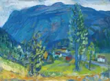 Erlend Grøstad, Fra Blengsdalen i Flatdal, 1996, Olje på lerret