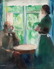Henrik Lund, Ved vinduet, Olje på lerret