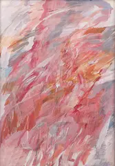 Inger Sitter, Komposisjon, 1984, Olje på papir, lysmål