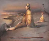 Odd Nerdrum, Twin mother by the Sea, 1999, Olje på lerret