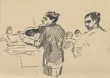 Edvard Munch, Foilinist, Fargeblyant i svart på tynt gulhvitt papir
