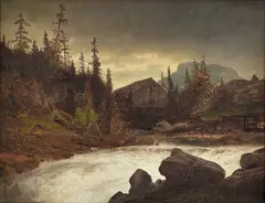 Erik Bodom, Fossestryk, Olje på mahogniplate