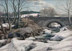 Frederik Collett, Åretta bro, 1907, Olje på lerret