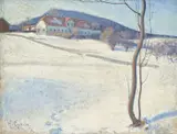 Halfdan Egedius, Vinterbilde fra Bærum, 1893, Olje på lerret
