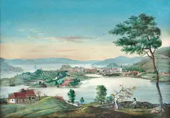 Johan Christian Dahl, Bergen sett fra Kronstad, Olje på lerret