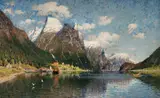 Adelsteen Normann, Fjordlandskap med tettsted