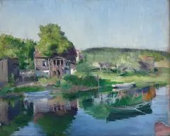 Harriet Backer, Fra Sandvikselven, 1890, Olje på lerret