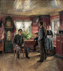 Jacob Gløersen, Frier, 1890, Olje på lerret