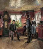 Jacob Gløersen, Frier, 1890, Olje på lerret