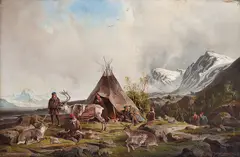 Franz Wilhelm Schiertz, Sameleir, 1882, Olje på lerret