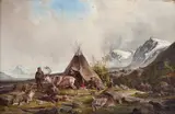 Franz Wilhelm Schiertz, Sameleir, 1882, Olje på lerret