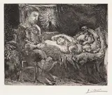 Pablo Picasso, Garcon et Dormeuse a la Chandelle, 1934, Radering