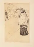 Edvard Munch, Matrosbruden, Radering trykket i brunlig på middels tykt