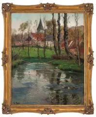Frits Thaulow, Den gamle kirken, Olje på lerret