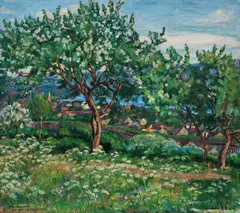 Alf Lundeby, Holme, Lillehammer, 1916, Olje på lerret