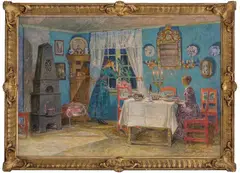 Gerhard Munthe, Kommer han ikke snart?, 1917, Olje på lerret