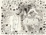 Hestekvinnen by Pablo Picasso, 1960, Litografi, lysmål, sold Nov 2013