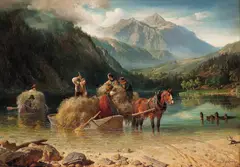 Hermann Kauffmann, Høylasskjøring, Olje på lerret