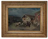 Gerhard Munthe, I grålysningen, 1878, Olje på lerret
