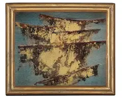 Anna-Eva Bergman, Fjell, 1959, Tempera og metallfolie på plate