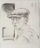 Edvard Munch, Jarl, Litografi trykket i svart på tynt blankt