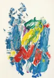 Jakob Weidemann, Komposisjon, 1988, Litografi med håndkolorering, lysmål