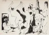 The Studio by Pablo Picasso, 1954, Litografi, lysmål, sold Dec 2012