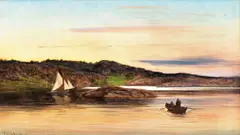 Fredrik Kolstø, Fiskere i robåt, 1903, Olje på lerret