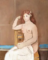 Sittende kvinneakt by Hans Finne-Grønn, Olje på lerret, sold Dec 2012