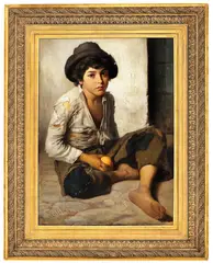 Christian Meyer Ross, Italiensk gategutt (Appelsingutten), 1881, Olje på lerret