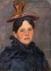 Jacob Bratland, Portrett av Bokken Lasson, Olje på lerret, oppklebet på plate