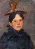 Jacob Bratland, Portrett av Bokken Lasson, Olje på lerret, oppklebet på plate