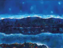 Victor Sparre, Natt med stjerner, stjernenes natt, 1993, Olje på lerret