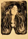 Edvard Munch, Brosjen. Eva Mudocci, Litografi trykket i svart på middels tynt beige