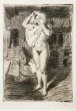 Anders Zorn, Berserk, 1914, Radering trykket på tykt gulhvitt papir